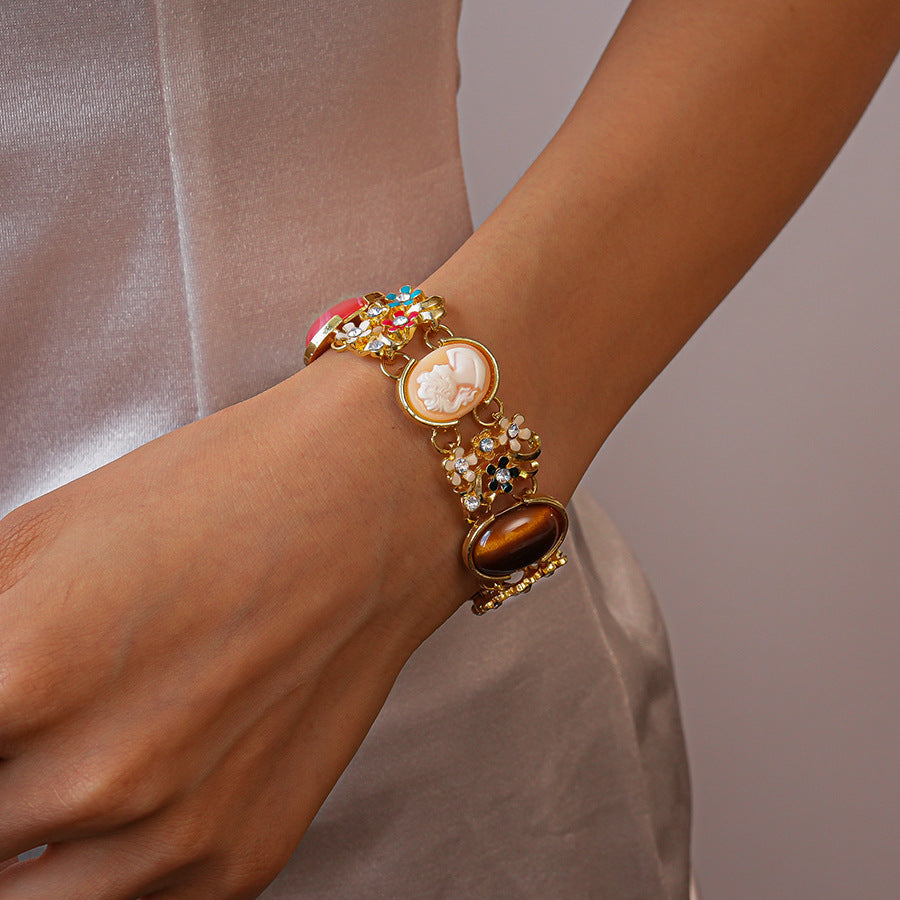 Rhinestone Resin Flower Colorful Bracelet image 2