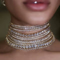 Shiny Multi Row Rhinestone Eco NeckLace image 1