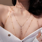 Sexy Thin Chain Sparkling Rhinestone Body Chain image 2