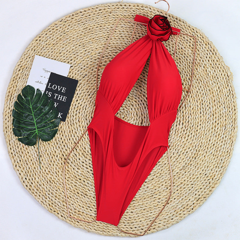 Chic Floral Embroidery Cut Out One Piece Swimwear image 5