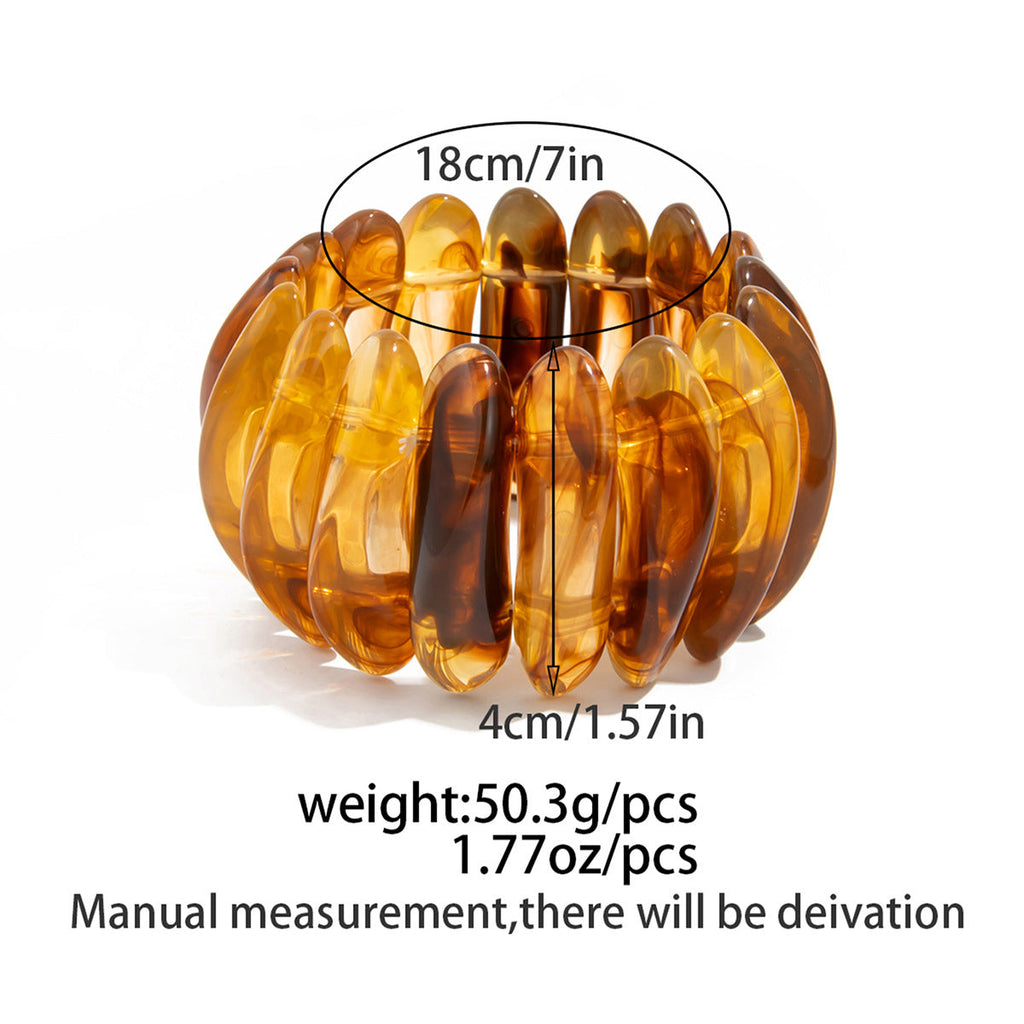 Wide Marble Texture Translucent Bracelet image 8