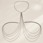 Sexy Minimalist Multi Layer Tassel Chest Body Chain image 7