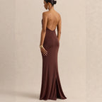 Ruffle Cowl Neck Bodycon Maxi Dress image 4