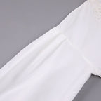 Ruffled Deep V-Neck Lace Trim Blouse image 6