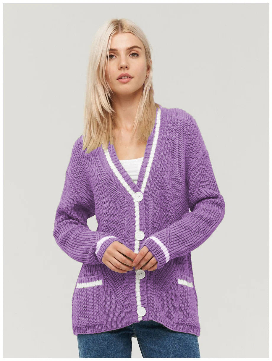 Colorblock Knit Cardigan image 14