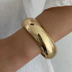 Smooth Wide Gold Foil Tie Dye Bracelet image 6