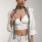 Sequin Scarf Hollow Out All Match NeckLace image 5