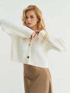 Custom Solid Color V-Neck Loose Knit Cardigan image 16