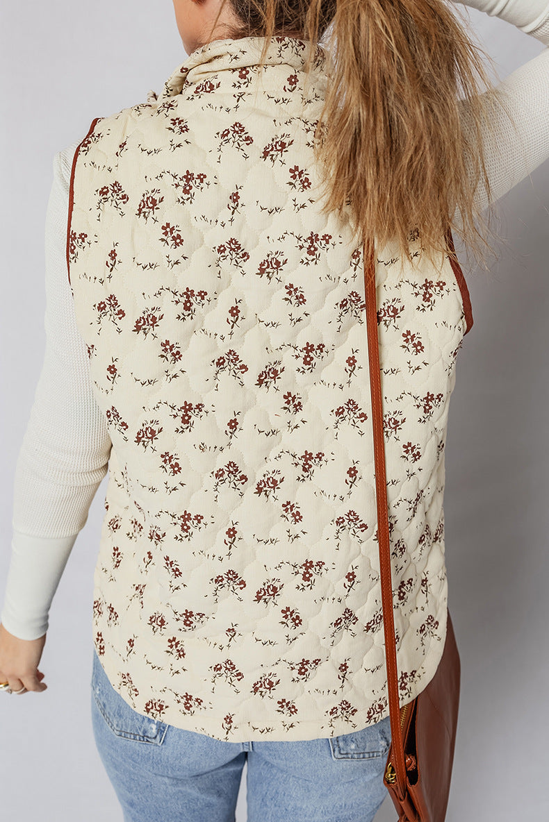 Romantic Floral Color Block Vest image 4