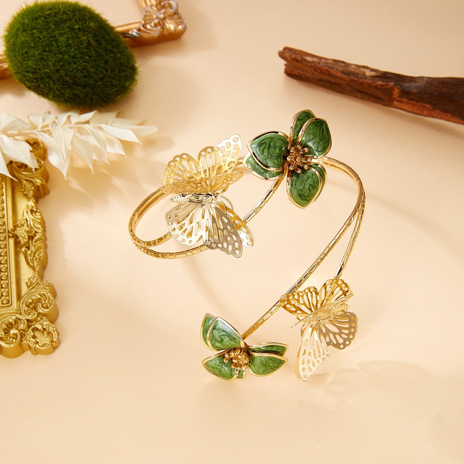 Irregular Cutout Butterfly Floral Bracelet image 15