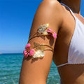 Irregular Cutout Butterfly Floral Bracelet image 2