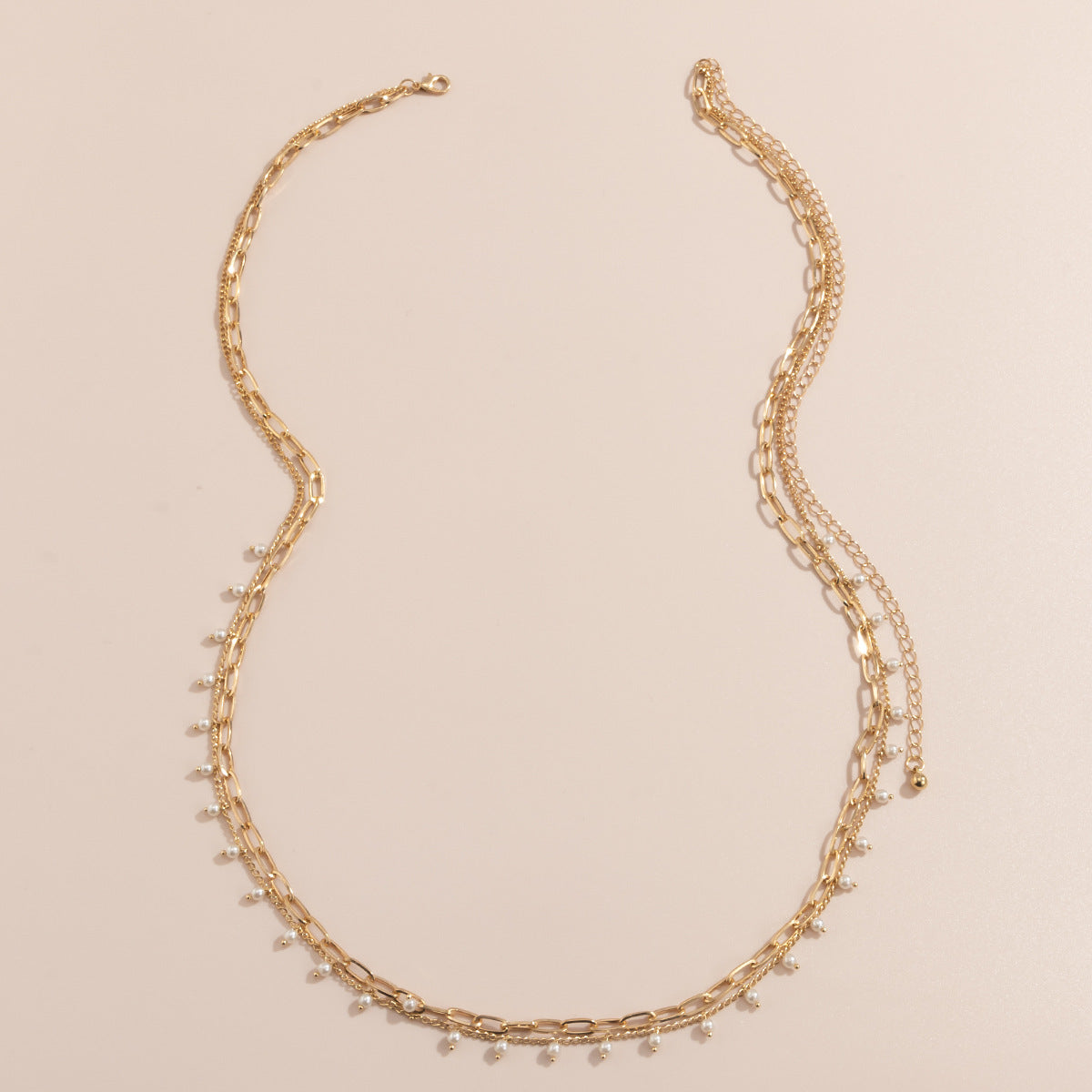 Faux Pearl Waist Chain Retro Multi Layer Geometric Body Chain image 4