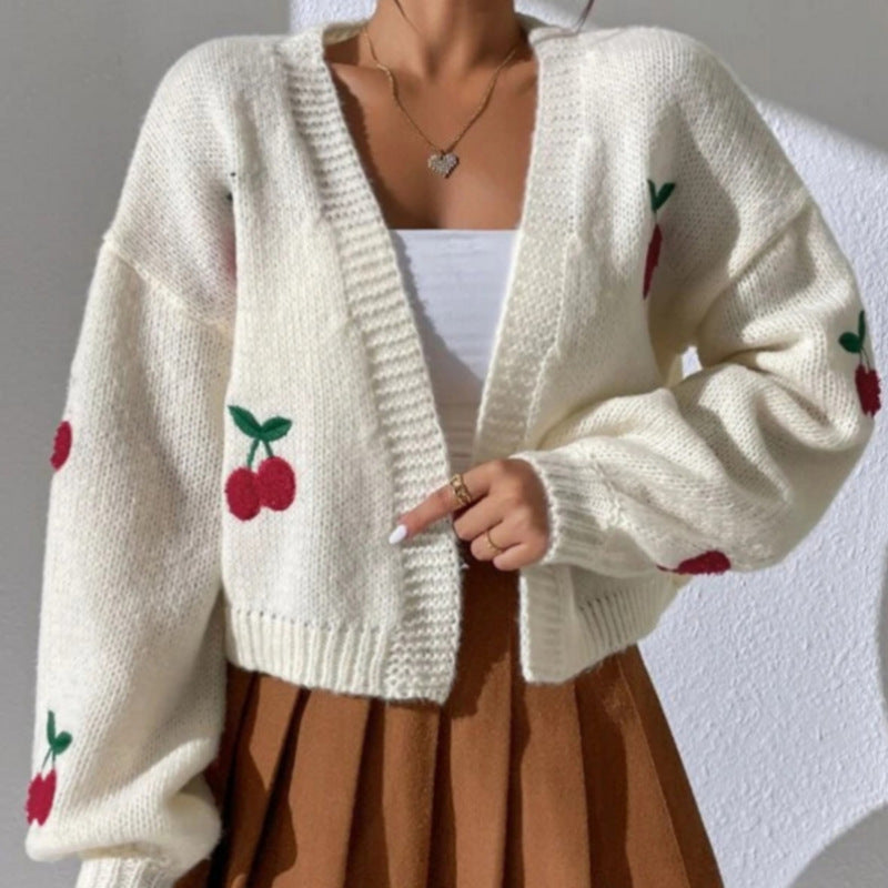 Embroidered Open Front Cardigan image 9