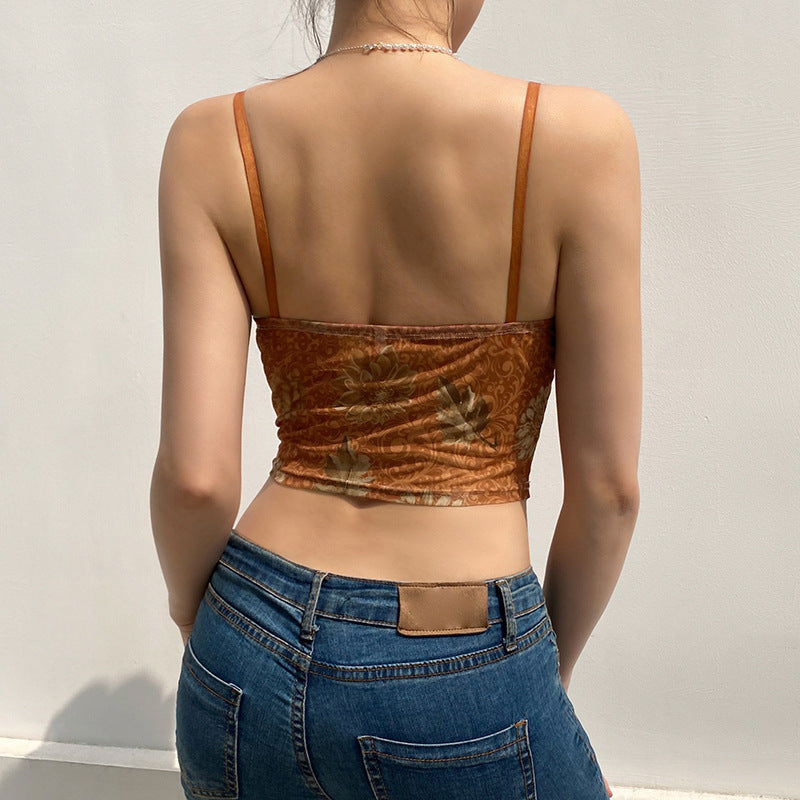 Vintage Lace Maple Print Cami Top image 4