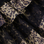 Leopard Print Tiered Lace Bow Mini Skirt image 7