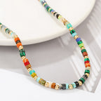 Colorful Natural Gem Beaded NeckLace image 3