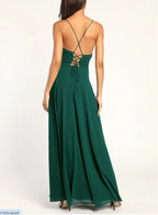 Sexy Halter Backless Maxi Formal Dress image 17