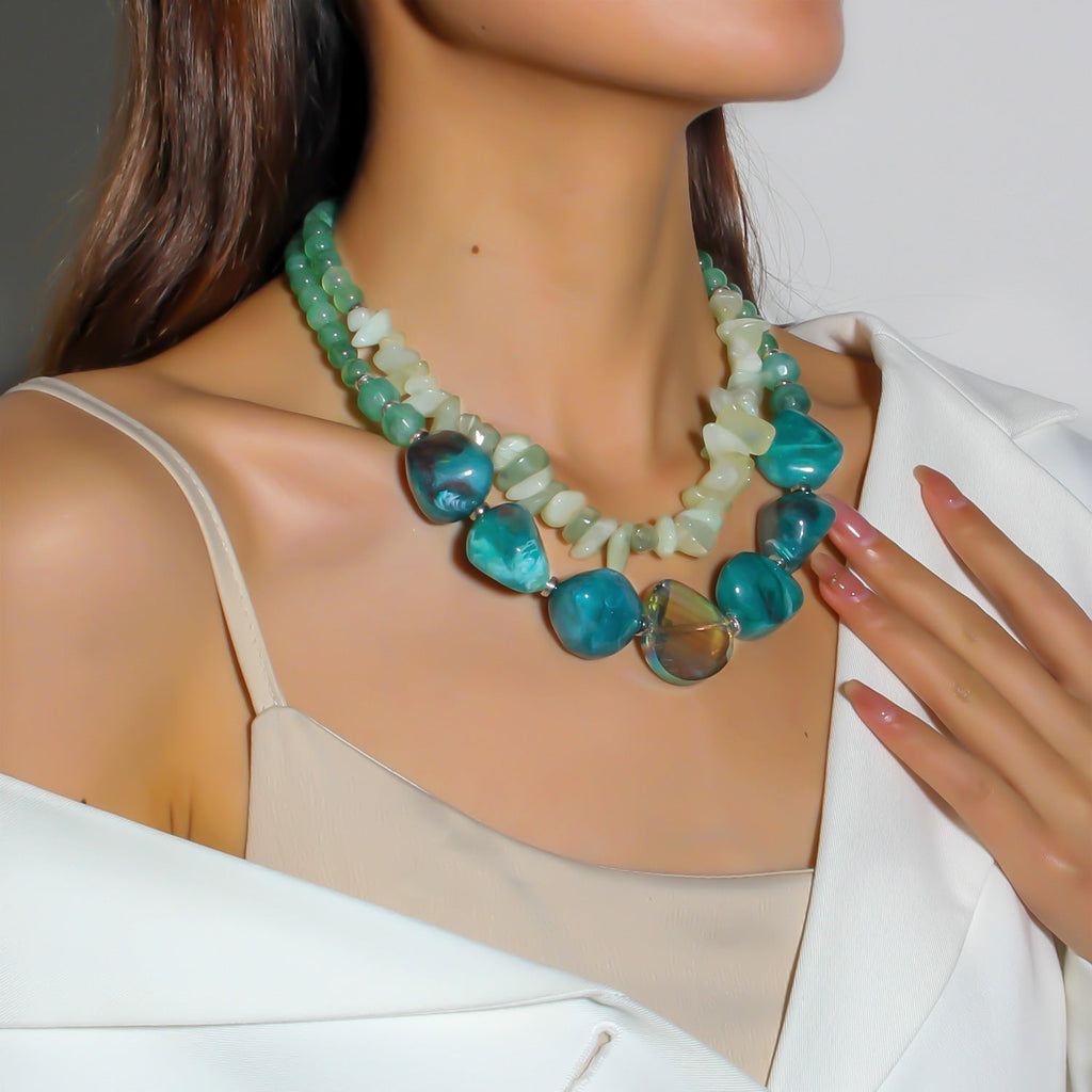 Boho Layered Beaded Stackable NeckLace image 2