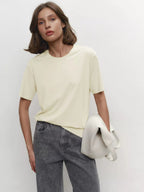 Minimalist Casual Solid Crew Neck T-shirt image 28