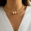 Multi Layer Chain Ball NeckLace image 1