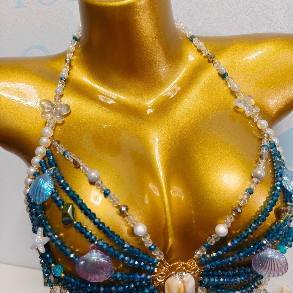 Ocean Style Pearl Beaded Chest Body Chain image 9