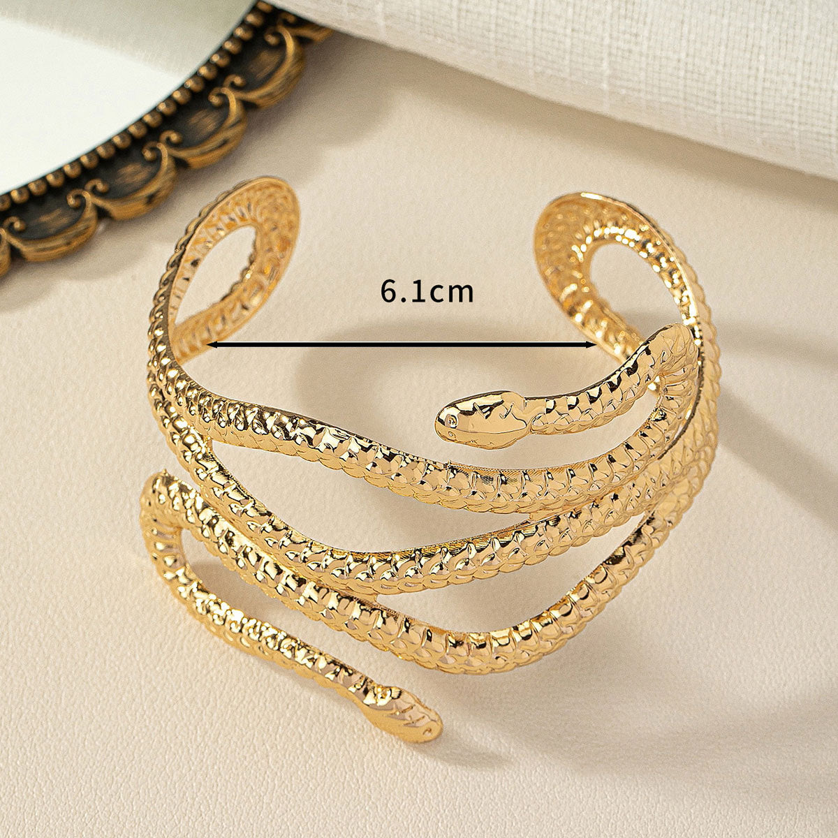 Punk Metal Snake Wrap Bracelet image 2