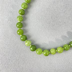 Green Natural Stone Round Beaded NeckLace image 5