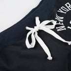 Sporty Casual Number Print Color Block Shorts image 5