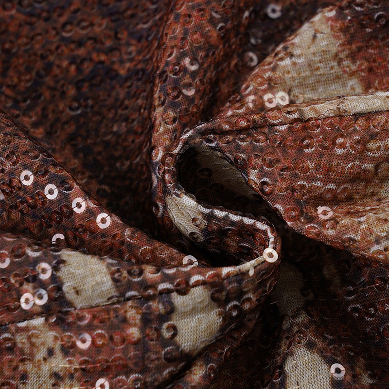 Vintage Snakeskin Sequin Low Waist Shorts image 8