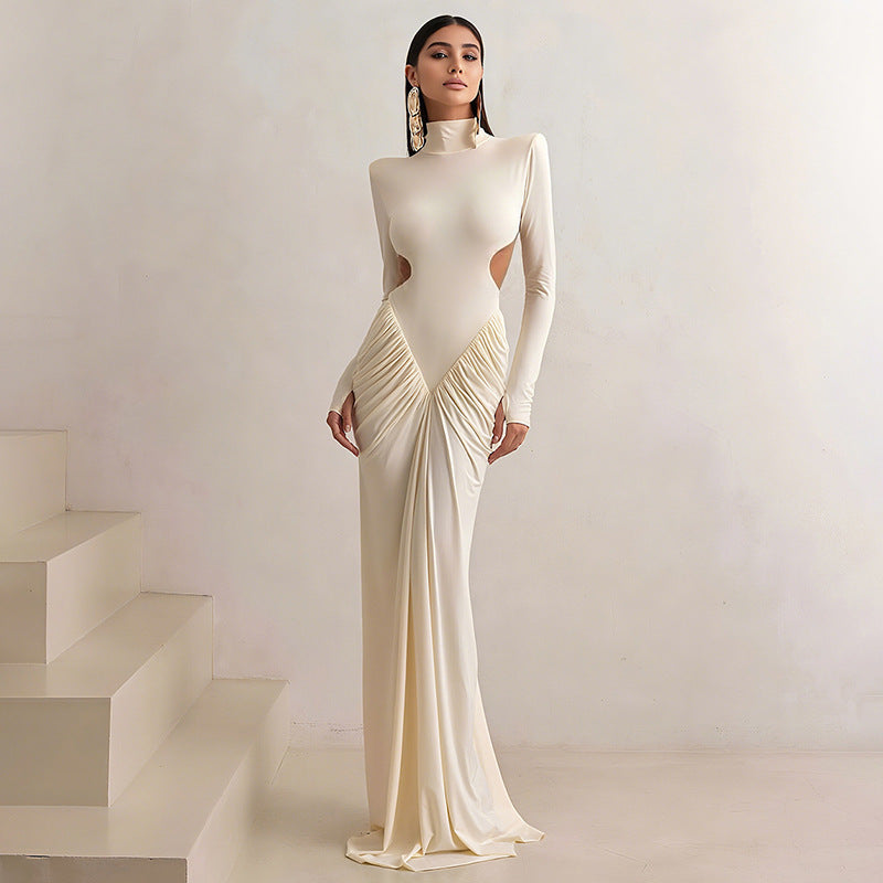 Sexy High Neck Backless Maxi Dress image 1