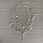 Vintage Heart Sun Moon Tassel NeckLace image 5