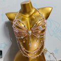 Ocean Style Pearl Beaded Chest Body Chain image 1