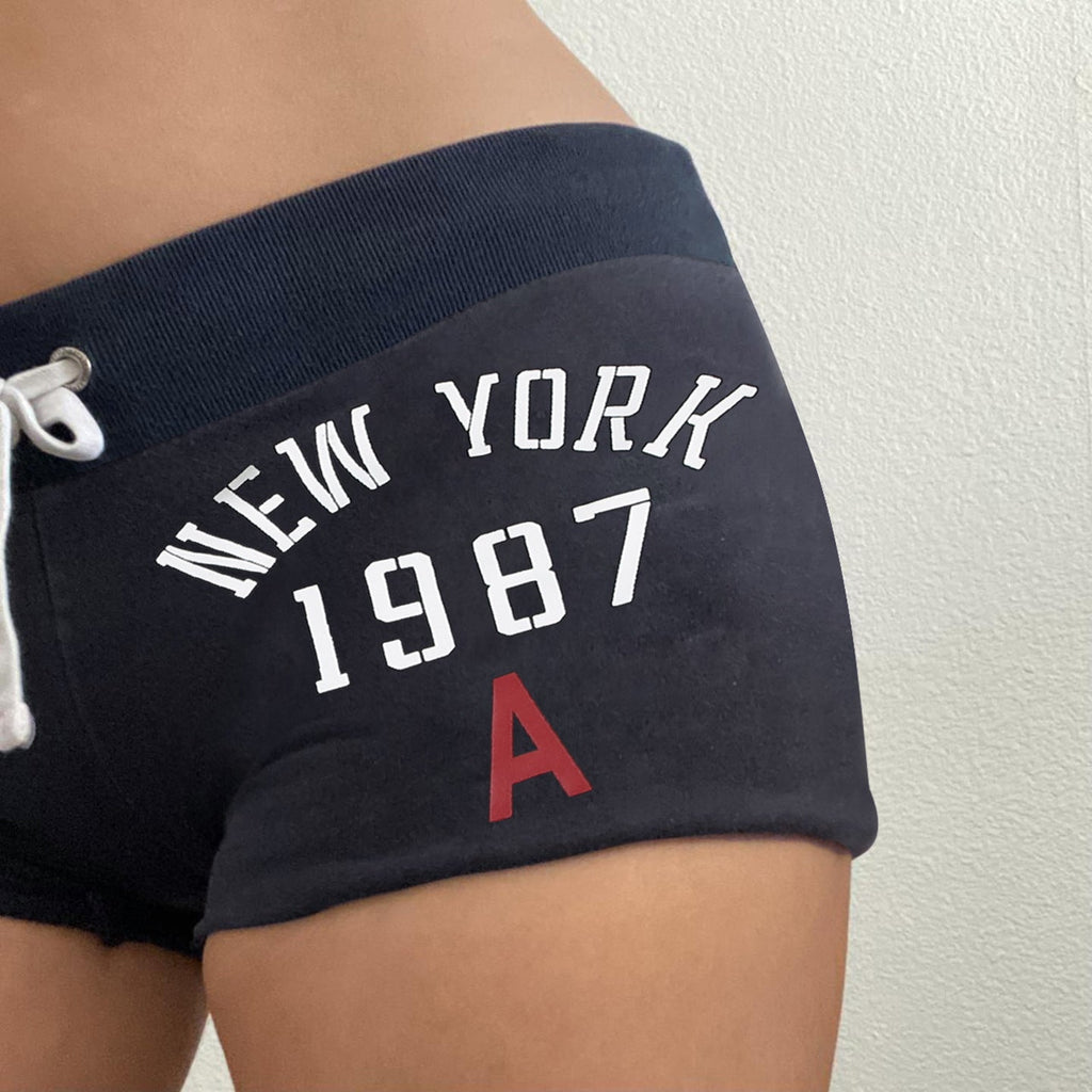 Sporty Casual Number Print Color Block Shorts image 3