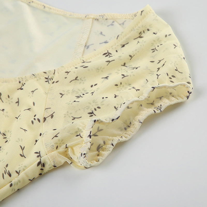 Vintage Floral Mesh Sexy Blouse image 7
