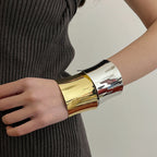 Vintage Minimalist Wide Crisscross Open Bracelet image 3