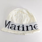 Stylish Letter Warm Slouchy Knitted Hat image 4