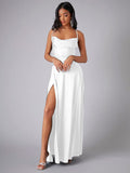 Elegant Spaghetti Strap Ruched Formal Dress image 11