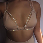 Sexy Rhinestone Halter Body Chain image 2