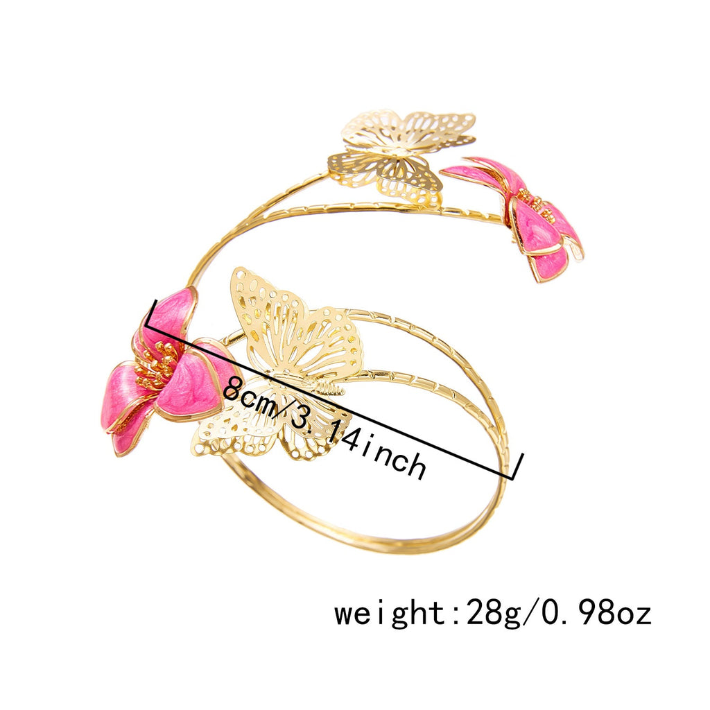 Irregular Cutout Butterfly Floral Bracelet image 5