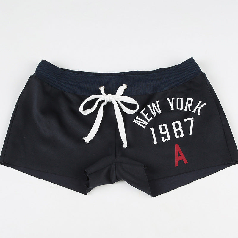 Sporty Casual Number Print Color Block Shorts image 4