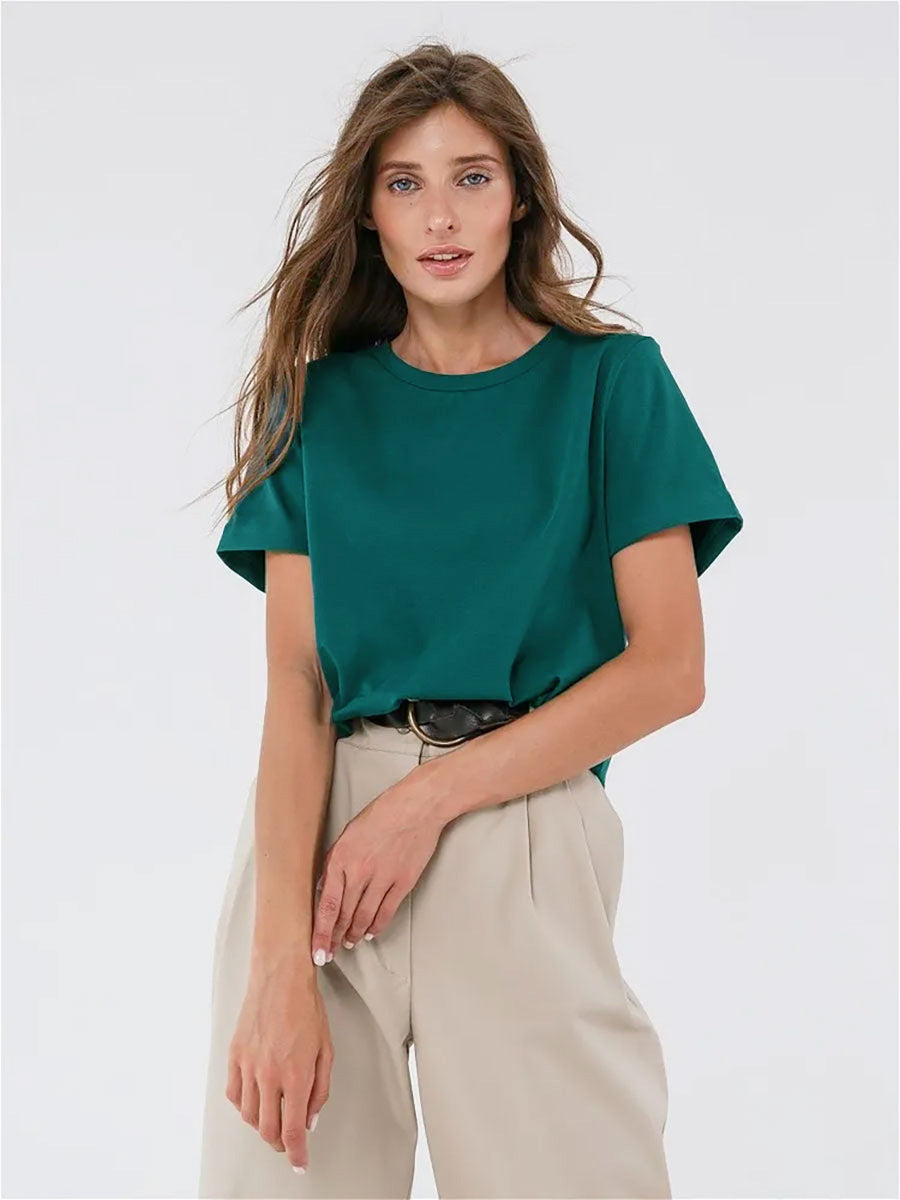 Minimalist Casual Solid Crew Neck T-shirt image 22