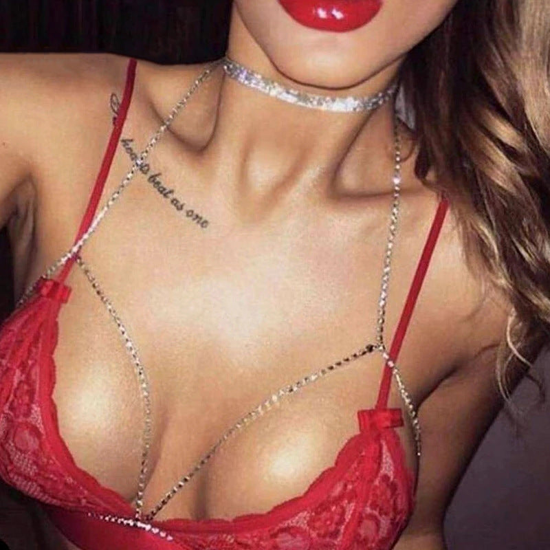 Sexy Rhinestone Halter Body Chain image 5