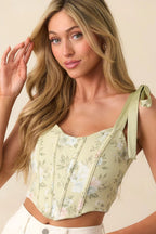 Floral Tie Sexy Slim Cami Top image 3