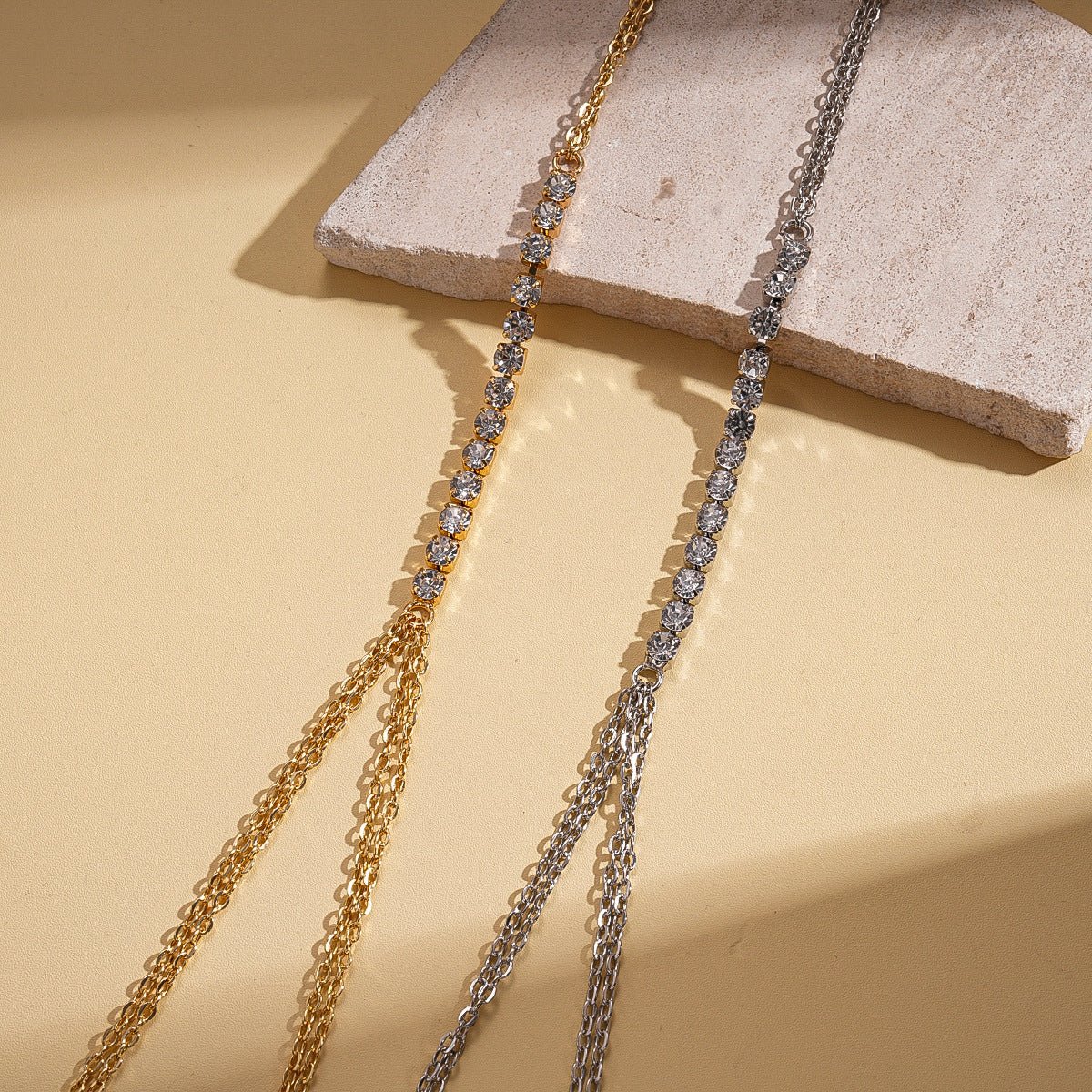 Rhinestone Geometric Body Chain NeckLace image 5