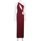 One-Shoulder Cutout Split Bodycon Party Dress image 17