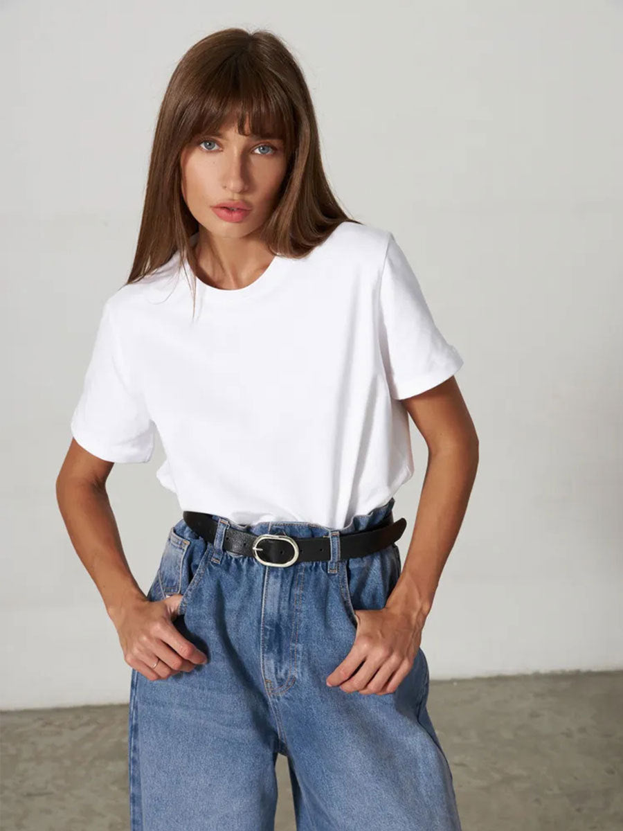 Minimalist Casual Solid Crew Neck T-shirt image 4