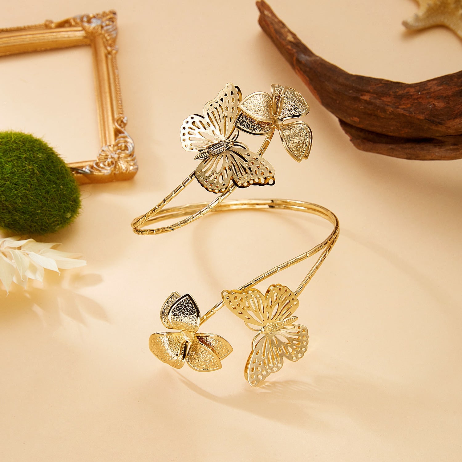 Irregular Cutout Butterfly Floral Bracelet image 11