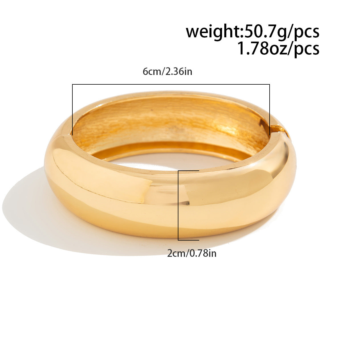 Smooth Wide Gold Foil Tie Dye Bracelet image 9
