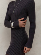 Long Sleeve High Neck Sweater Dress image 8