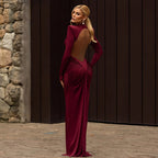 Sexy High Neck Backless Maxi Dress image 6